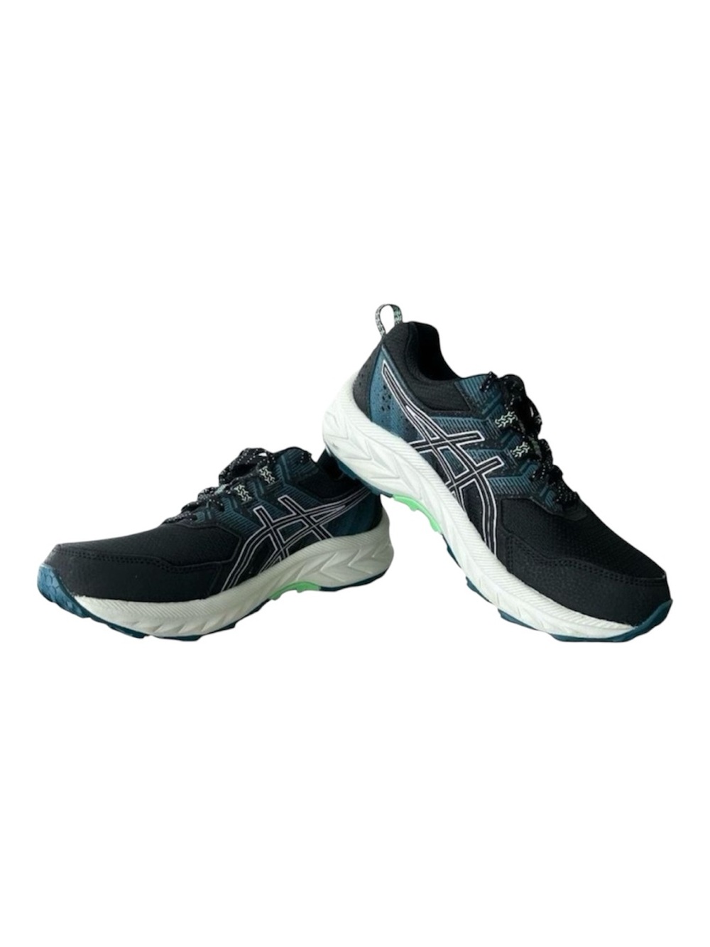 ⁠ASICS GEL-Venture 9 Women's Trail Running Shoes Size 8 Wide Black Teal D⁠